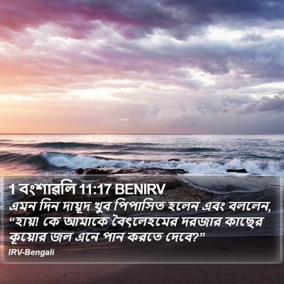 1 বংশাৱলি 11:17 BENIRV Bible Verse Image