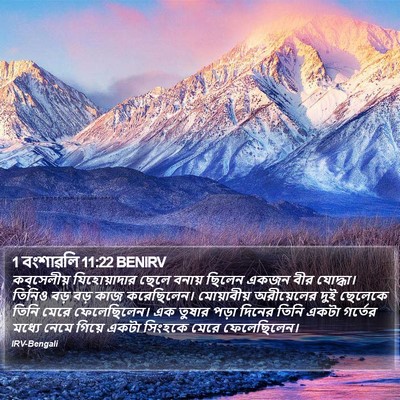 1 বংশাৱলি 11:22 BENIRV Bible Verse Image