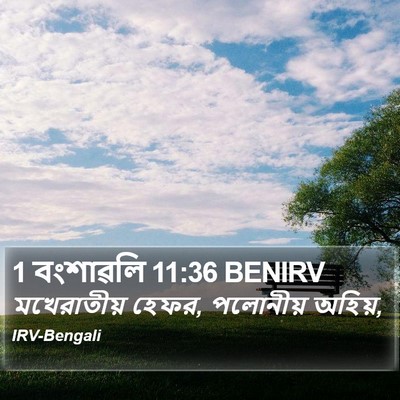 1 বংশাৱলি 11:36 BENIRV Bible Verse Image