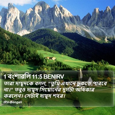 1 বংশাৱলি 11:5 BENIRV Bible Verse Image