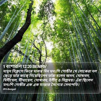 1 বংশাৱলি 12:20 BENIRV Bible Verse Image