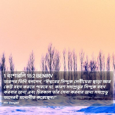 1 বংশাৱলি 15:2 BENIRV Bible Verse Image
