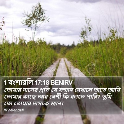 1 বংশাৱলি 17:18 BENIRV Bible Verse Image