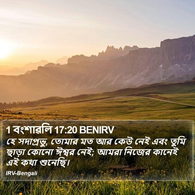 1 বংশাৱলি 17:20 BENIRV Bible Verse Image