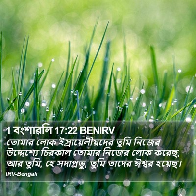 1 বংশাৱলি 17:22 BENIRV Bible Verse Image
