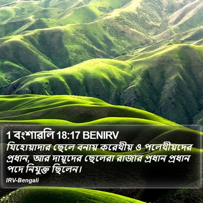1 বংশাৱলি 18:17 BENIRV Bible Verse Image
