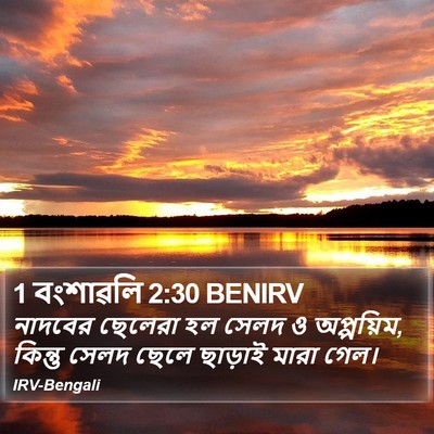 1 বংশাৱলি 2:30 BENIRV Bible Verse Image