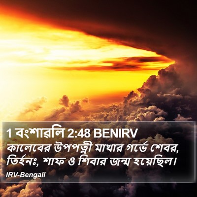 1 বংশাৱলি 2:48 BENIRV Bible Verse Image