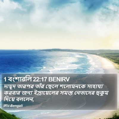 1 বংশাৱলি 22:17 BENIRV Bible Verse Image