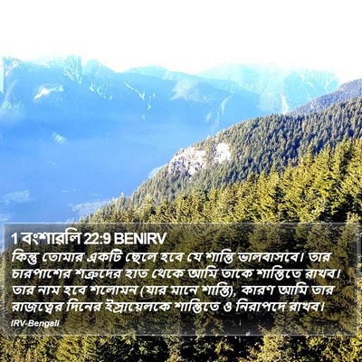1 বংশাৱলি 22:9 BENIRV Bible Verse Image