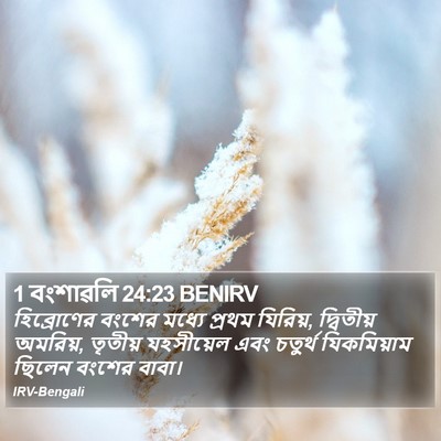 1 বংশাৱলি 24:23 BENIRV Bible Verse Image