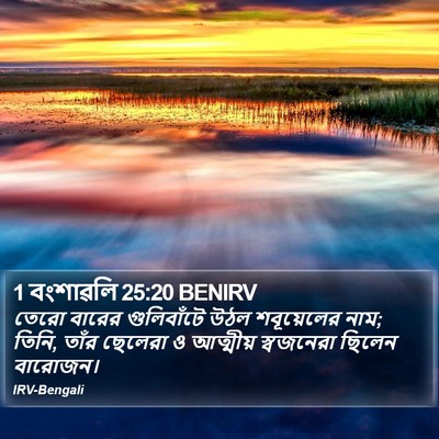 1 বংশাৱলি 25:20 BENIRV Bible Verse Image