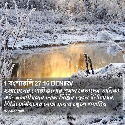 1 বংশাৱলি 27:16 BENIRV Bible Verse Image