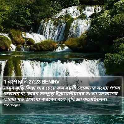 1 বংশাৱলি 27:23 BENIRV Bible Verse Image