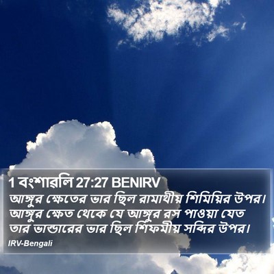 1 বংশাৱলি 27:27 BENIRV Bible Verse Image