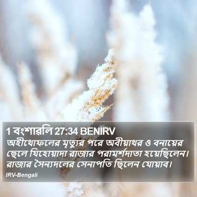 1 বংশাৱলি 27:34 BENIRV Bible Verse Image