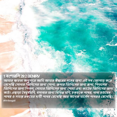 1 বংশাৱলি 29:2 BENIRV Bible Verse Image