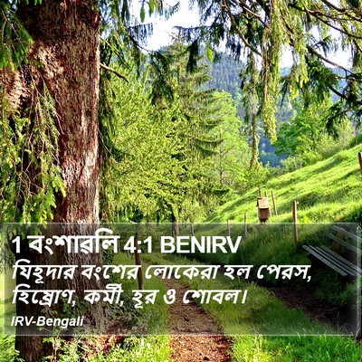 1 বংশাৱলি 4:1 BENIRV Bible Verse Image