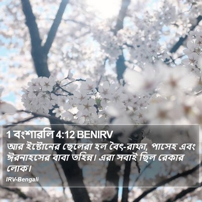 1 বংশাৱলি 4:12 BENIRV Bible Verse Image