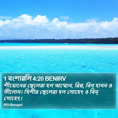1 বংশাৱলি 4:20 BENIRV Bible Verse Image