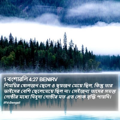 1 বংশাৱলি 4:27 BENIRV Bible Verse Image