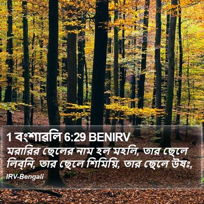 1 বংশাৱলি 6:29 BENIRV Bible Verse Image