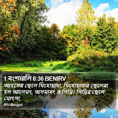 1 বংশাৱলি 8:36 BENIRV Bible Verse Image