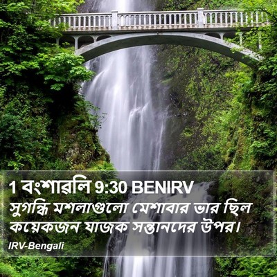 1 বংশাৱলি 9:30 BENIRV Bible Verse Image