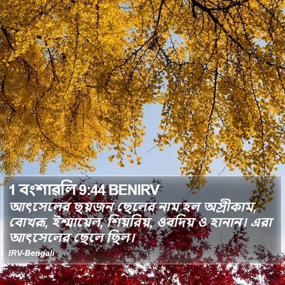 1 বংশাৱলি 9:44 BENIRV Bible Verse Image