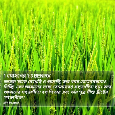 1 যোহনের 1:3 BENIRV Bible Verse Image