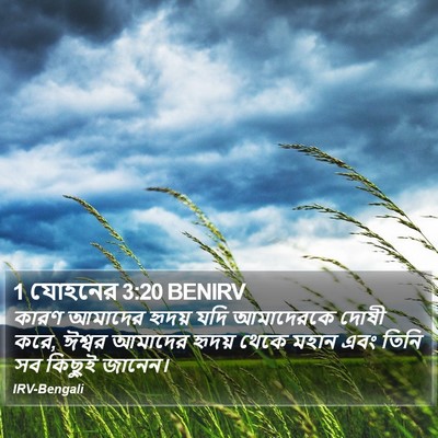 1 যোহনের 3:20 BENIRV Bible Verse Image