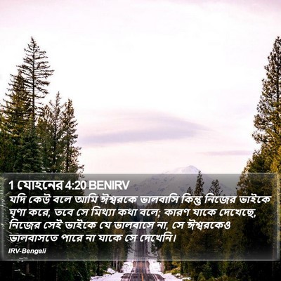 1 যোহনের 4:20 BENIRV Bible Verse Image