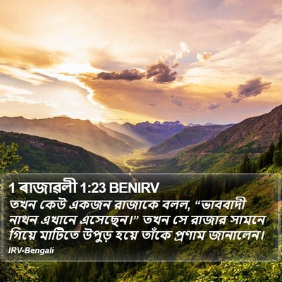 1 ৰাজাৱলী 1:23 BENIRV Bible Verse Image