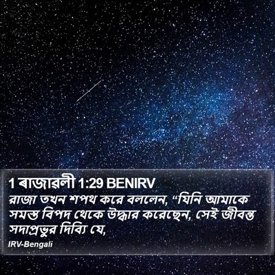 1 ৰাজাৱলী 1:29 BENIRV Bible Verse Image