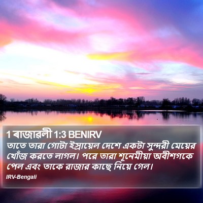 1 ৰাজাৱলী 1:3 BENIRV Bible Verse Image