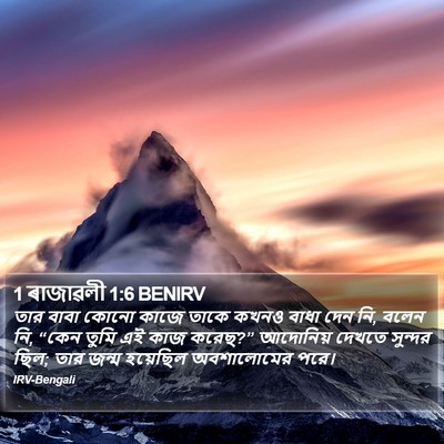 1 ৰাজাৱলী 1:6 BENIRV Bible Verse Image