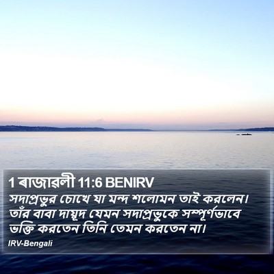 1 ৰাজাৱলী 11:6 BENIRV Bible Verse Image