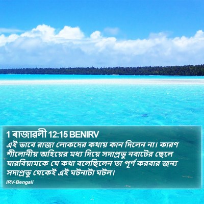 1 ৰাজাৱলী 12:15 BENIRV Bible Verse Image