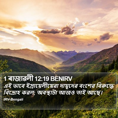 1 ৰাজাৱলী 12:19 BENIRV Bible Verse Image