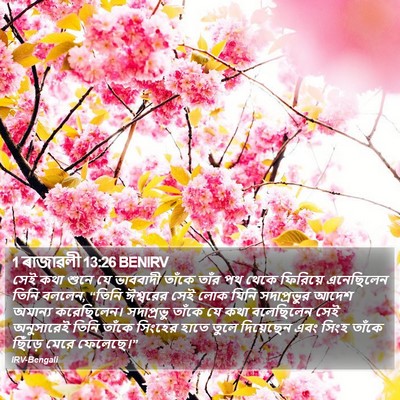 1 ৰাজাৱলী 13:26 BENIRV Bible Verse Image