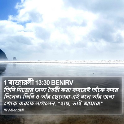 1 ৰাজাৱলী 13:30 BENIRV Bible Verse Image