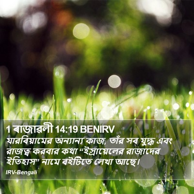 1 ৰাজাৱলী 14:19 BENIRV Bible Verse Image