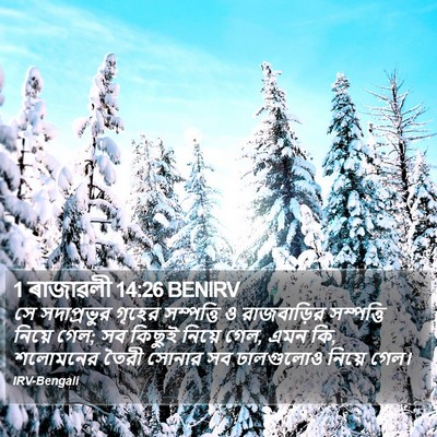 1 ৰাজাৱলী 14:26 BENIRV Bible Verse Image