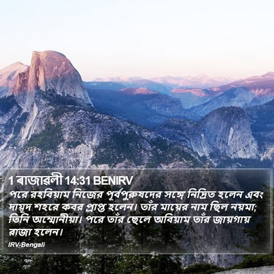 1 ৰাজাৱলী 14:31 BENIRV Bible Verse Image