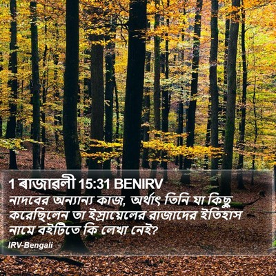 1 ৰাজাৱলী 15:31 BENIRV Bible Verse Image
