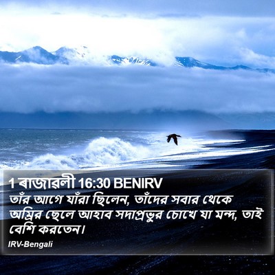 1 ৰাজাৱলী 16:30 BENIRV Bible Verse Image
