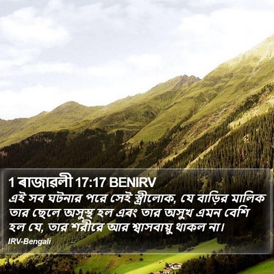 1 ৰাজাৱলী 17:17 BENIRV Bible Verse Image