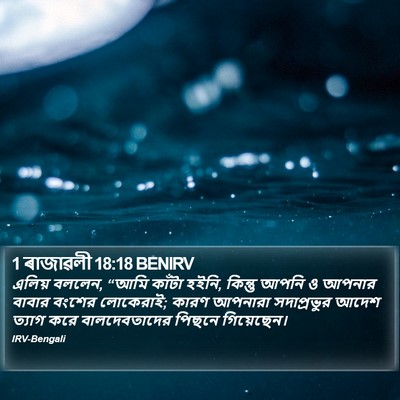 1 ৰাজাৱলী 18:18 BENIRV Bible Verse Image