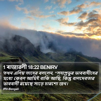 1 ৰাজাৱলী 18:22 BENIRV Bible Verse Image