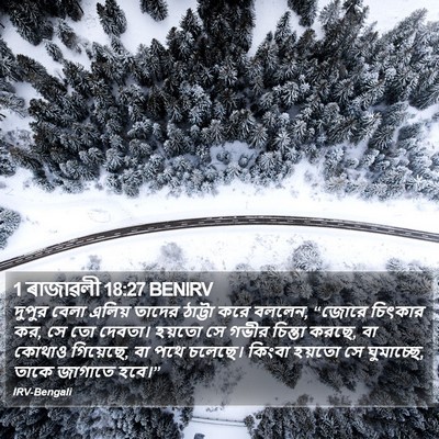1 ৰাজাৱলী 18:27 BENIRV Bible Verse Image